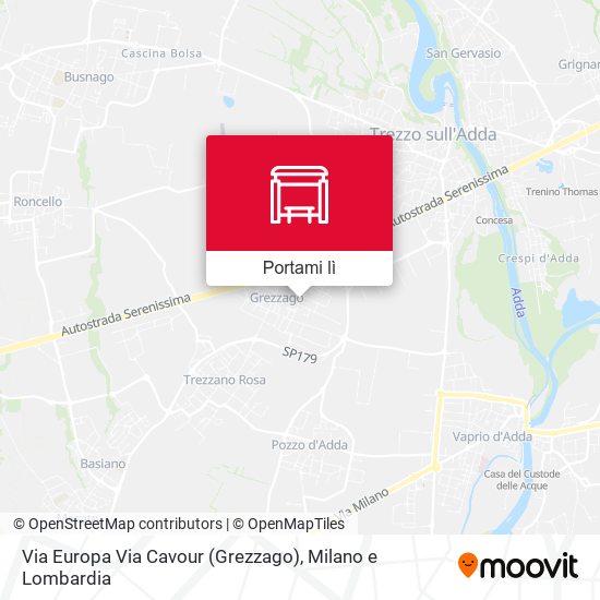 Mappa Via Europa Via Cavour (Grezzago)