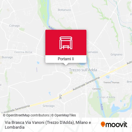 Mappa Via Brasca Via Vanoni (Trezzo D'Adda)