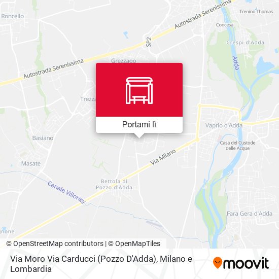 Mappa Via Moro Via Carducci (Pozzo D'Adda)