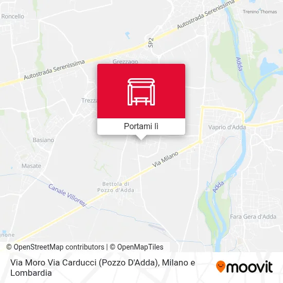 Mappa Via Moro Via Carducci (Pozzo D'Adda)