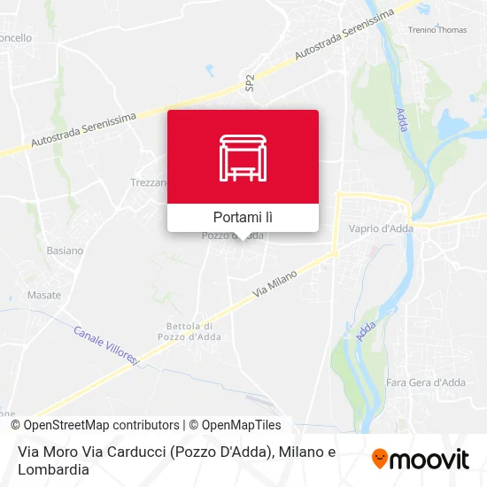 Mappa Via Moro Via Carducci (Pozzo D'Adda)