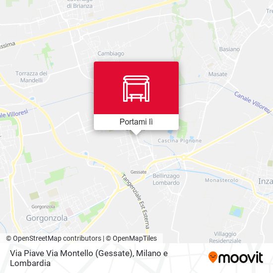 Mappa Via Piave Via Montello (Gessate)