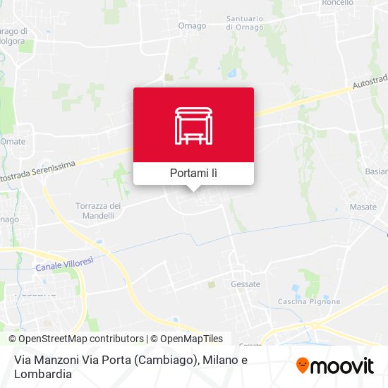 Mappa Via Manzoni Via Porta (Cambiago)