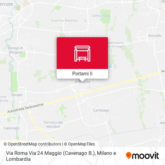 Mappa Via Roma Via 24 Maggio (Cavenago B.)