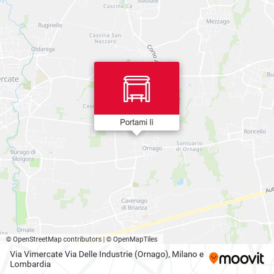 Mappa Via Vimercate Via Delle Industrie (Ornago)