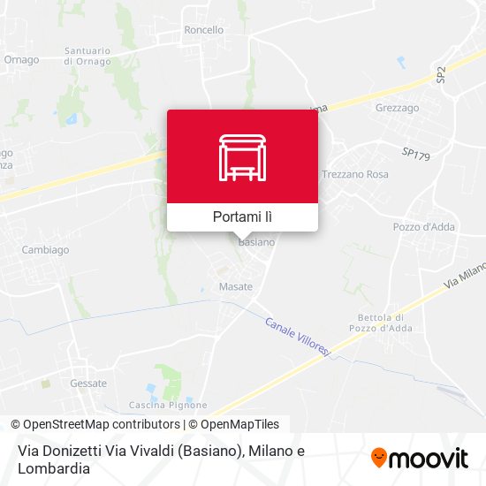 Mappa Via Donizetti Via Vivaldi (Basiano)