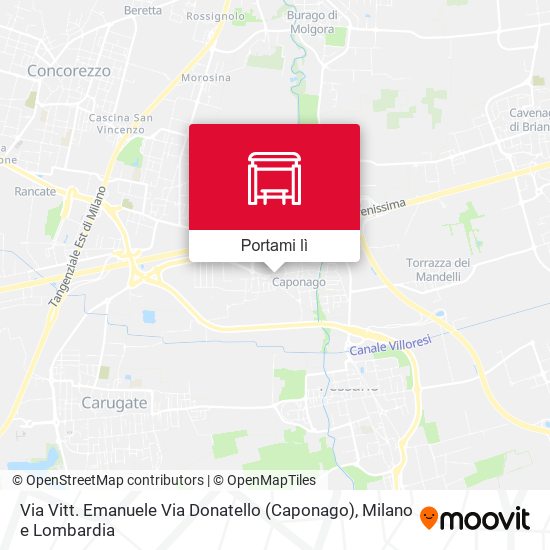 Mappa Via Vitt. Emanuele Via Donatello (Caponago)