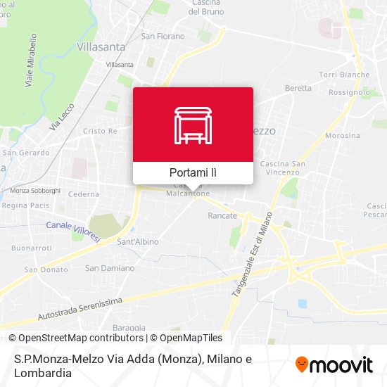 Mappa S.P.Monza-Melzo Via Adda