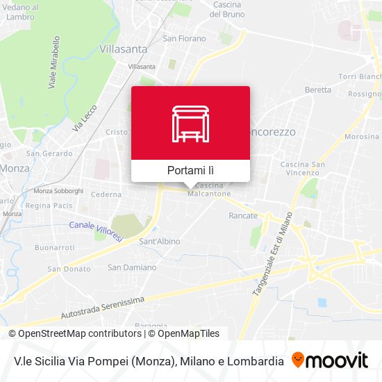 Mappa V.le Sicilia Via Pompei (Monza)