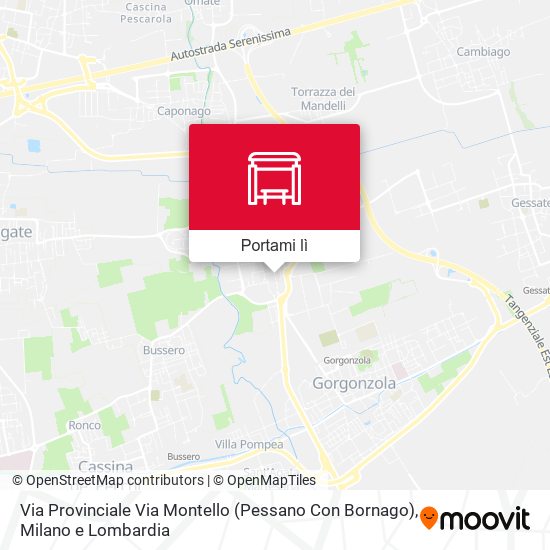 Mappa Via Provinciale Via Montello (Pessano Con Bornago)