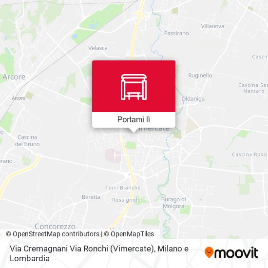 Mappa Via Cremagnani Via Ronchi (Vimercate)