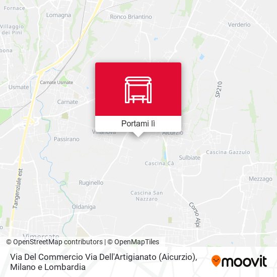 Mappa Via Del Commercio Via Dell'Artigianato (Aicurzio)