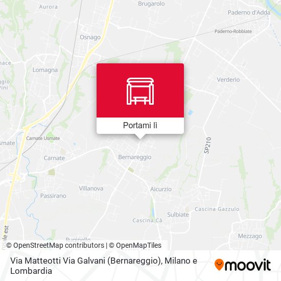 Mappa Via Matteotti Via Galvani (Bernareggio)