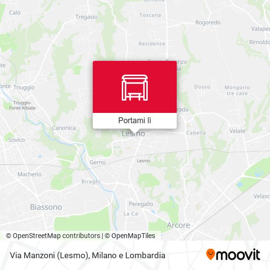 Mappa Via Manzoni (Lesmo)