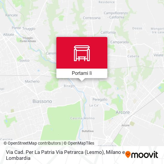 Mappa Via Cad. Per La Patria Via Petrarca (Lesmo)