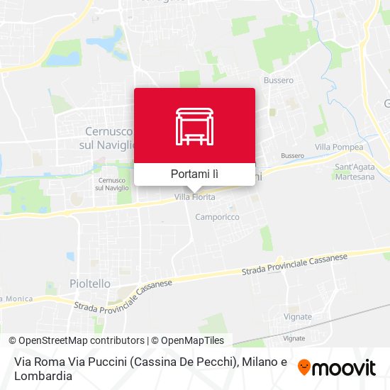 Mappa Via Roma Via Puccini (Cassina De Pecchi)