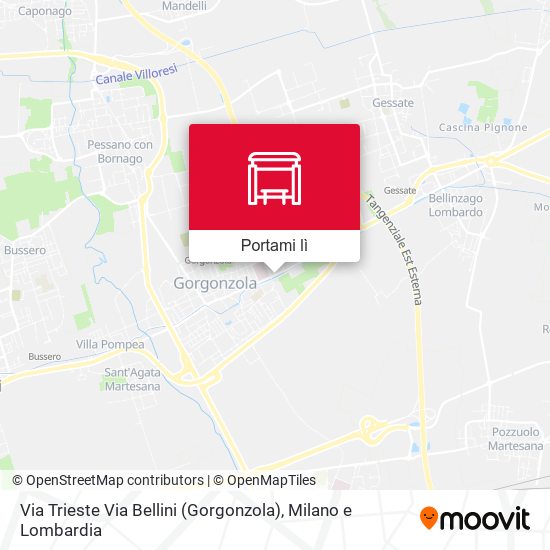 Mappa Via Trieste Via Bellini (Gorgonzola)