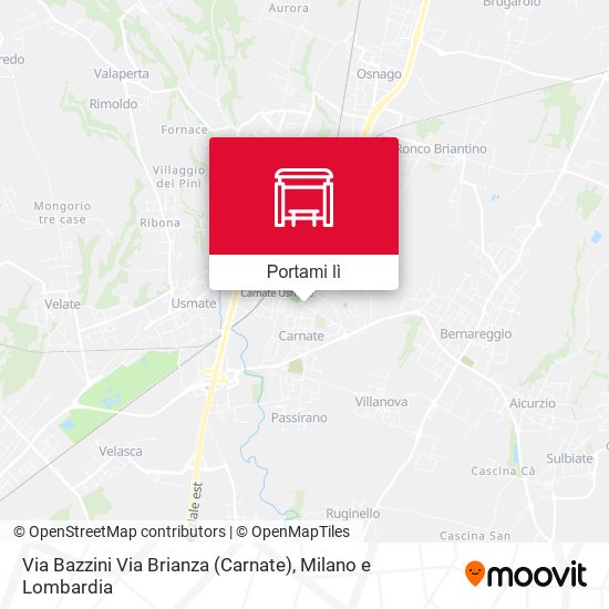 Mappa Via Bazzini Via Brianza (Carnate)