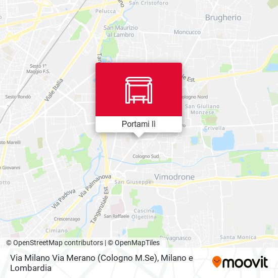 Mappa Via Milano Via Merano (Cologno M.Se)