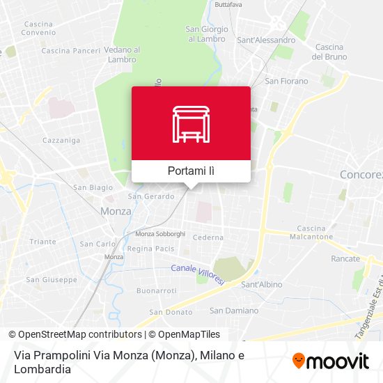 Mappa Via Prampolini Via Monza