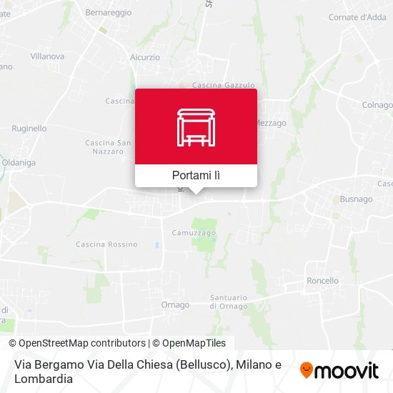 Mappa Via Bergamo Via Della Chiesa (Bellusco)
