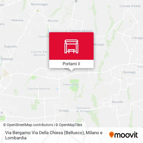 Mappa Via Bergamo Via Della Chiesa (Bellusco)