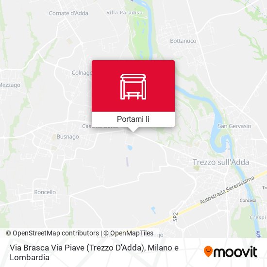 Mappa Via Brasca Via Piave (Trezzo D'Adda)