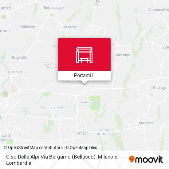 Mappa C.so Delle Alpi Via Bergamo (Bellusco)