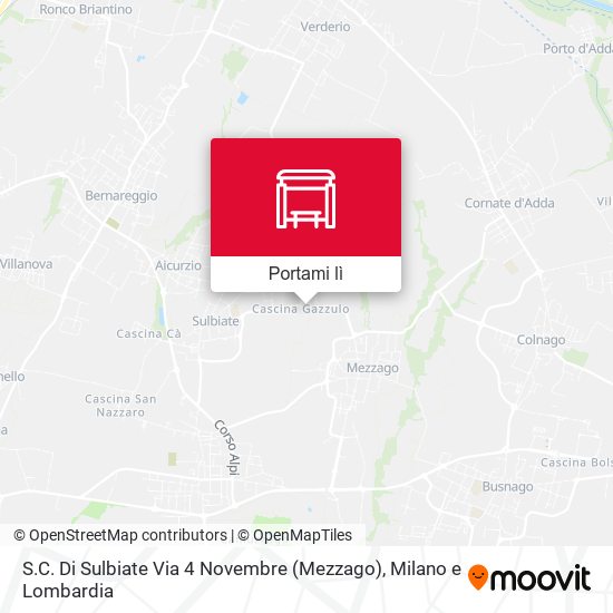 Mappa S.C. Di Sulbiate Via 4 Novembre (Mezzago)