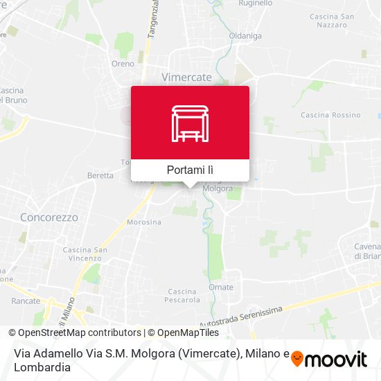 Mappa Via Adamello Via S.M. Molgora (Vimercate)