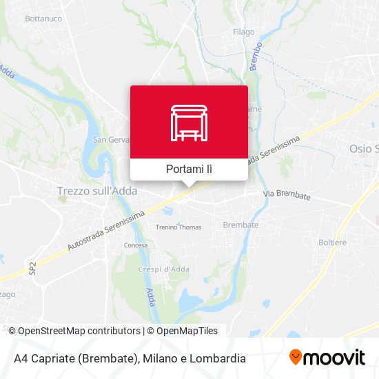 Mappa A4 Capriate (Brembate)