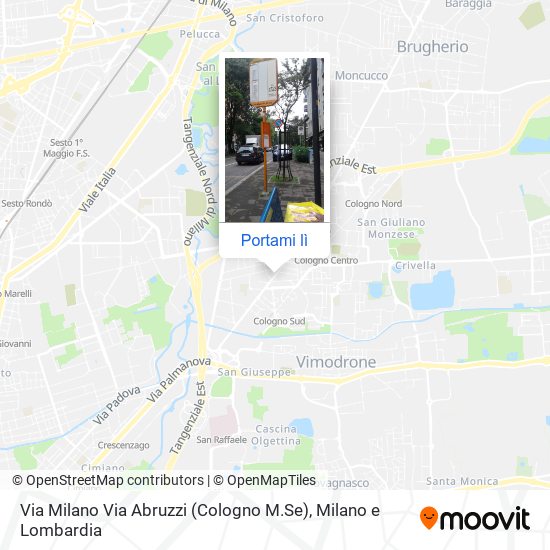 Mappa Via Milano Via Abruzzi (Cologno M.Se)