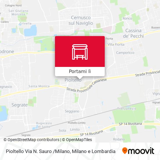 Mappa Pioltello Via N. Sauro /Milano