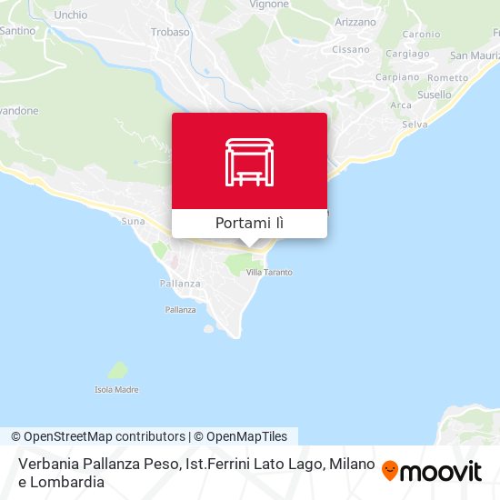 Mappa Verbania Pallanza Peso, Ist.Ferrini Lato Lago