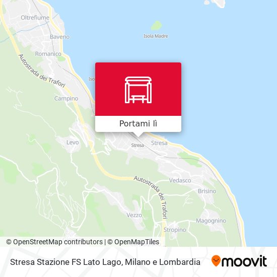 Mappa Stresa Stazione FS Lato Lago