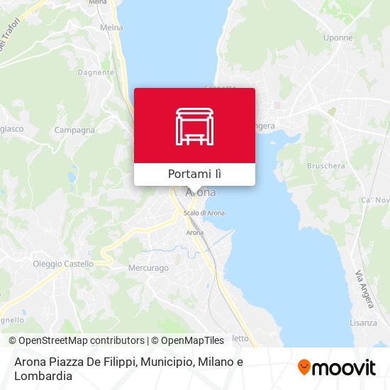 Mappa Arona Piazza De Filippi, Municipio