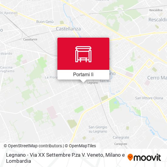 Mappa Legnano - Via XX Settembre P.za V. Veneto