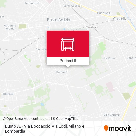 Mappa Busto A. - Via Boccaccio Via Lodi
