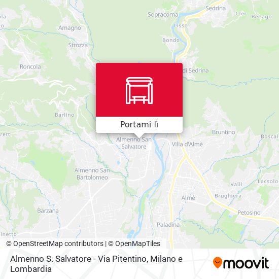 Mappa Almenno S. Salvatore - Via Pitentino