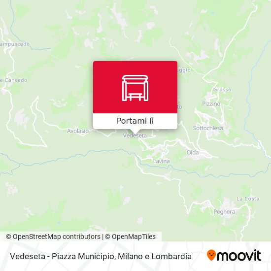 Mappa Vedeseta - Piazza Municipio