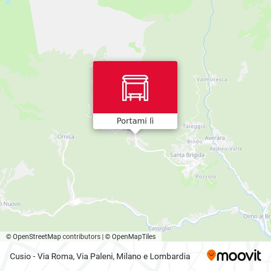 Mappa Cusio - Via Roma, Via Paleni