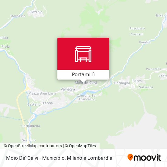 Mappa Moio De' Calvi - Municipio