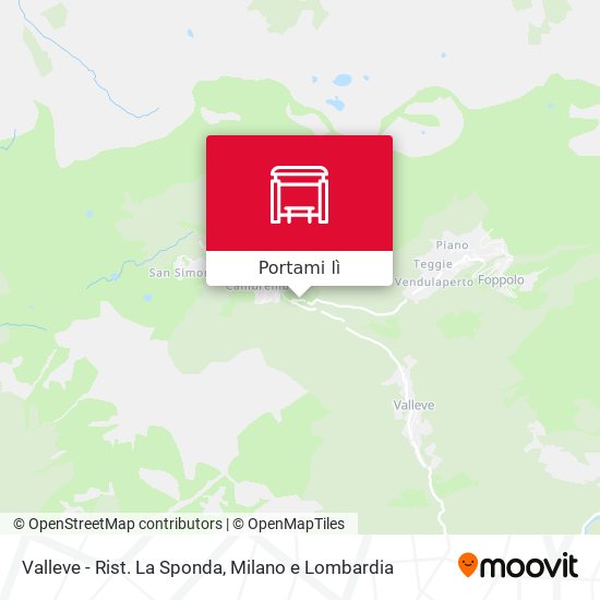 Mappa Valleve - Rist. La Sponda