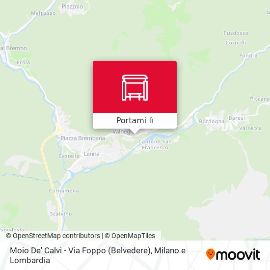 Mappa Moio De' Calvi - Via Foppo (Belvedere)