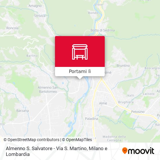 Mappa Almenno S. Salvatore - Via S. Martino