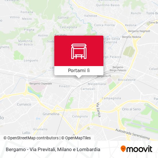 Mappa Bergamo - Via Previtali