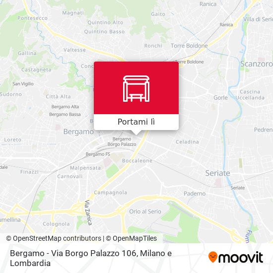 Mappa Bergamo - Via Borgo Palazzo 106