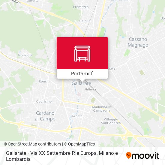 Mappa Gallarate - Via XX Settembre P.le Europa