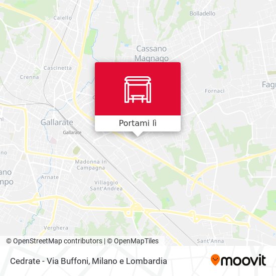 Mappa Cedrate - Via Buffoni