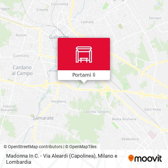 Mappa Madonna In C. - Via Aleardi (Capolinea)